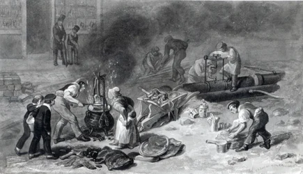Das Verlegen der Wasserleitung in der Tottenham Court Road, 1834